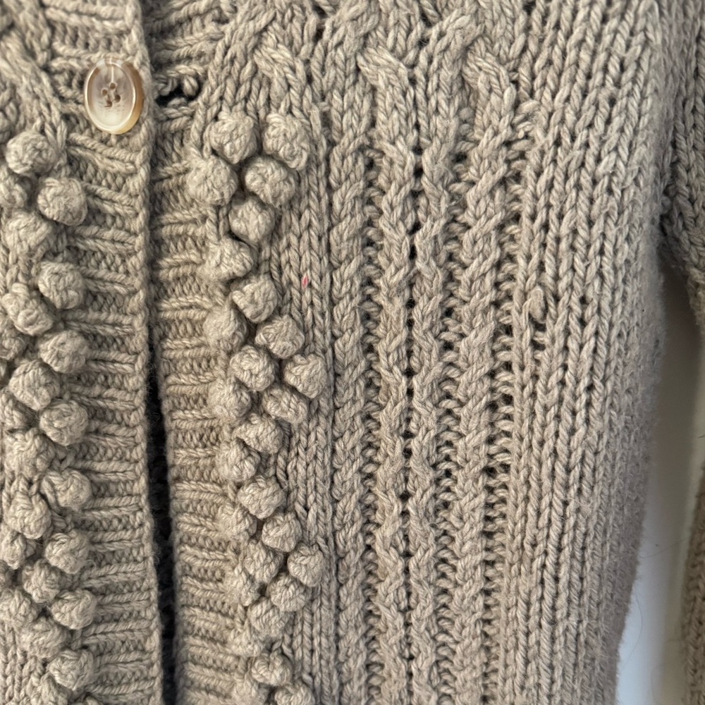 American Eagle Women's Knit Cardigan Sweater Taupe Beige Brown AEO Size S / SP - Picture 5 of 16